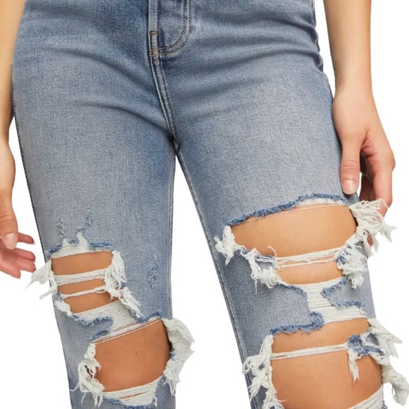 We the Free free People Phoenix Ripped Skinny Jeans 29 - Picture 12 of 14